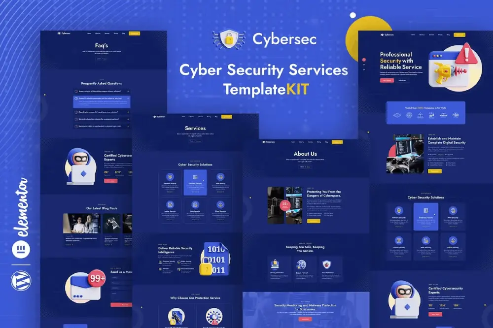 Cybersec – Elementor Template Kit for Cyber Security Services