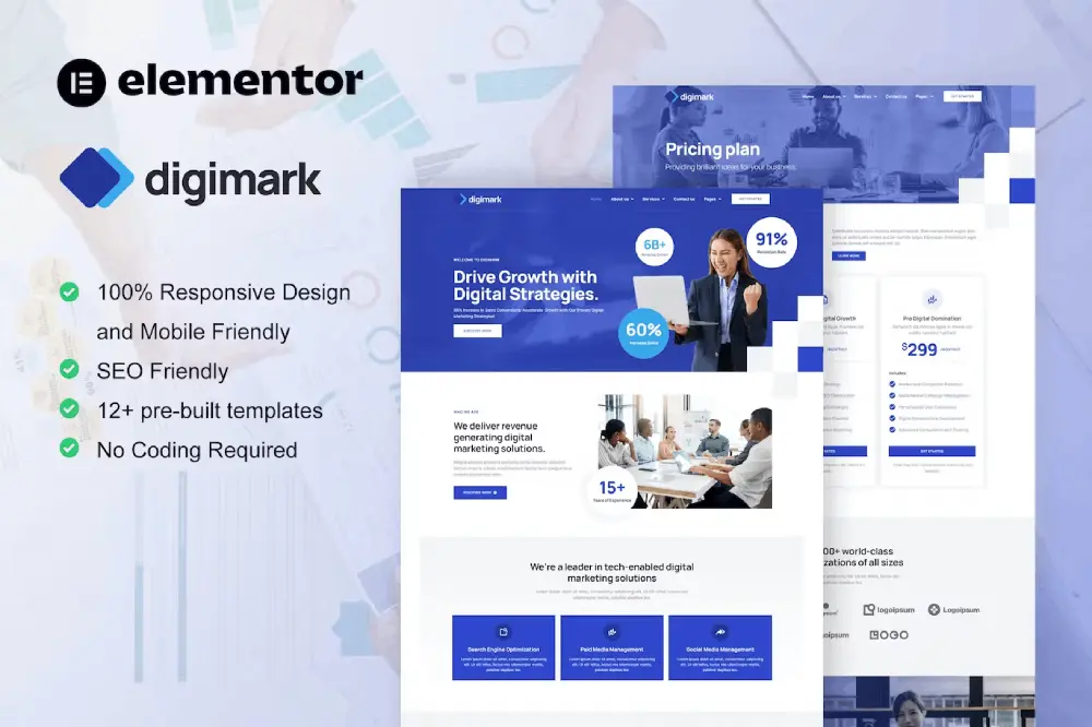Digimark – Elementor Pro Template Kit for Digital Marketing Agency