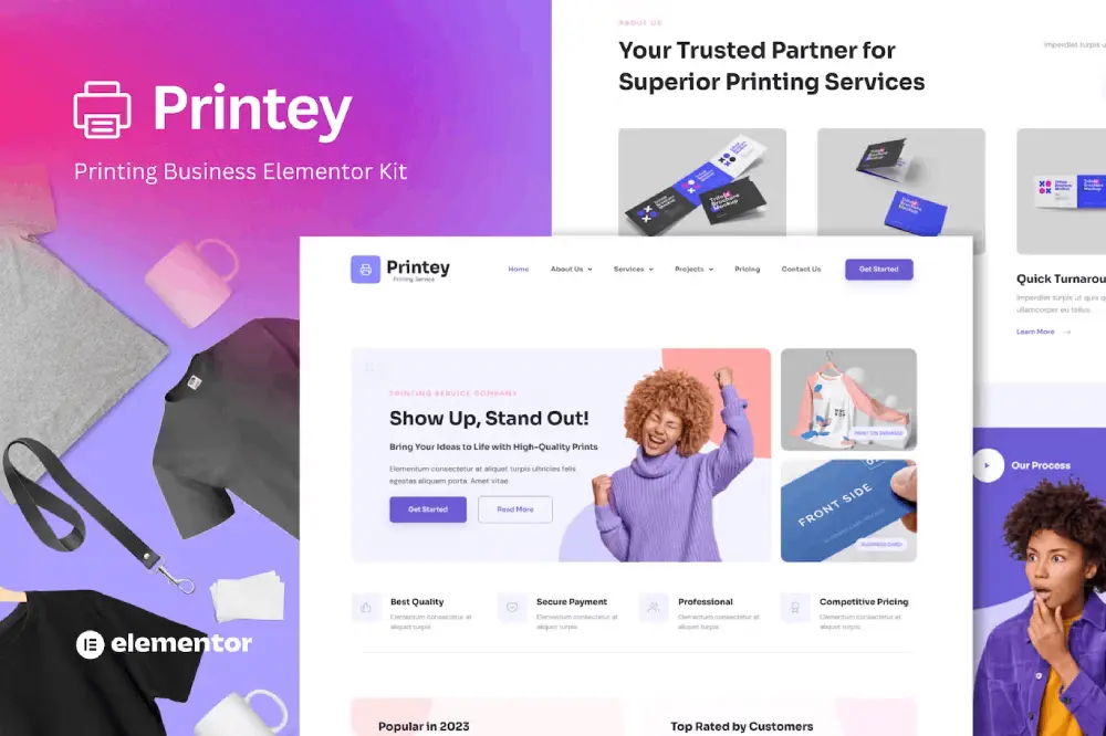 Printey – Elementor Template Kit for Printing Businesses