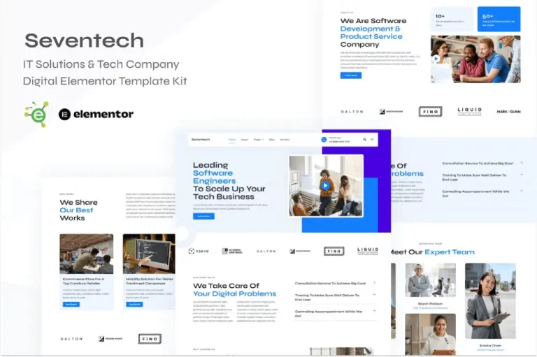 Seventech: Elementor Template Kit for IT Solutions & Tech Companies