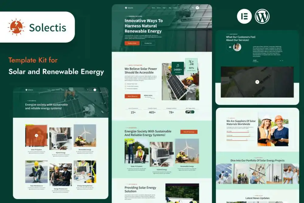 Solectis: Elementor Template Kit for Solar & Renewable Energy