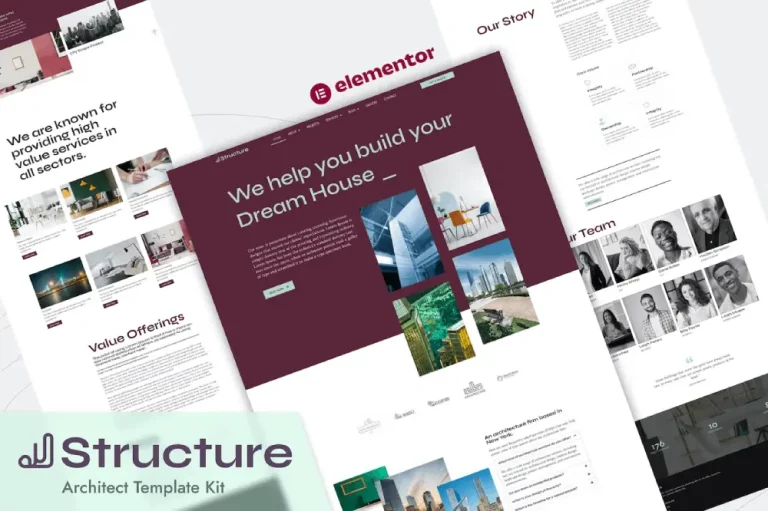 Structure: Elementor Pro Template Kit for Architects & Interior Designers