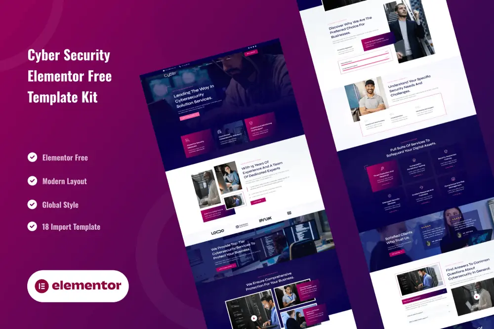 Sybergad – Elementor Template Kit for Cybersecurity Services Sites