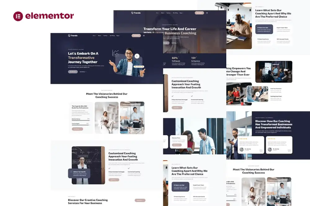 Trenda – Elementor Template Kit for Creative Business Coaching