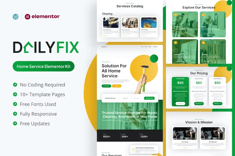 Dailyfix – Elementor Template Kit for Home Service Websites