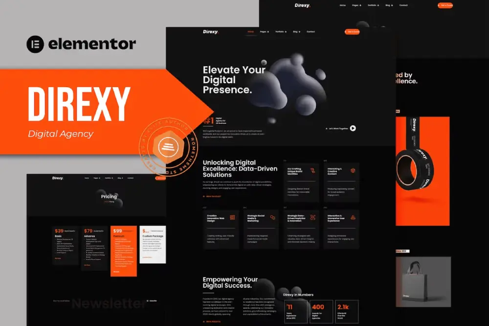 Direxy – Elementor Template Kit for Digital Agencies & Creatives