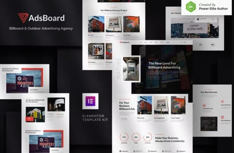 AdsBoard: Elementor Template Kit for Billboard & Outdoor Advertising Agencies
