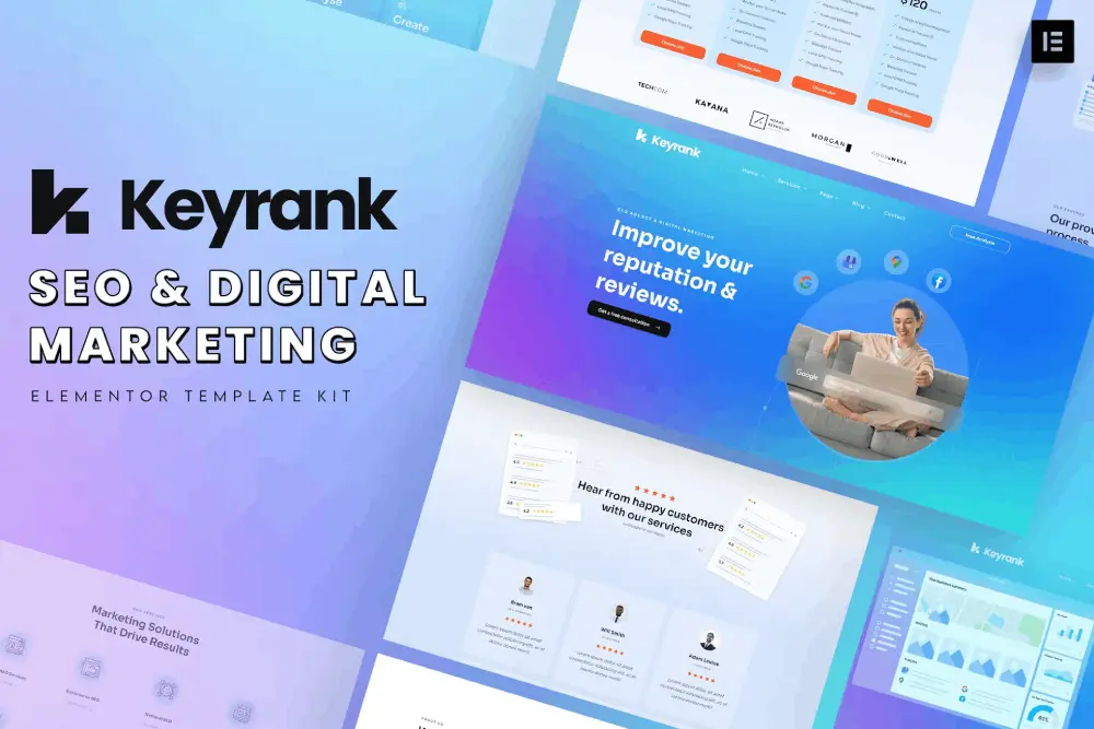 Keyrank – Elementor Template Kit for Professional SEO & Marketing Agency