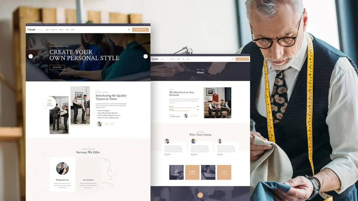 Drape: Elementor Template Kit for Tailors & Clothing - Image 1