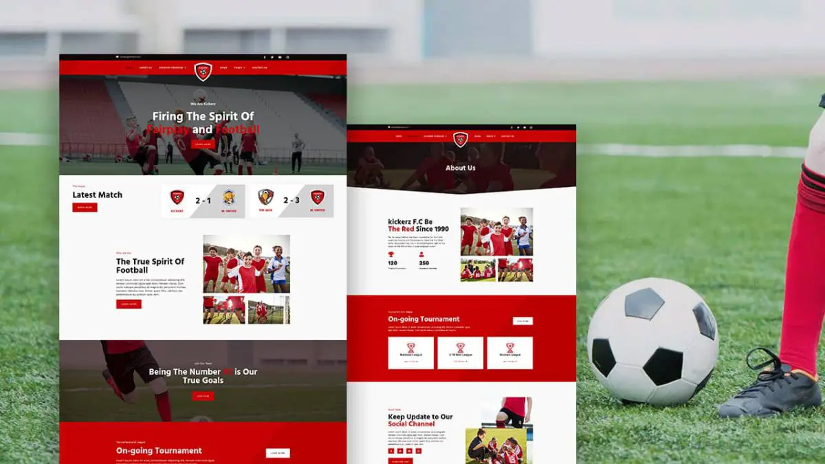 Kickerz: Elementor Template Kit for Football Teams & Sports Clubs - Image 1