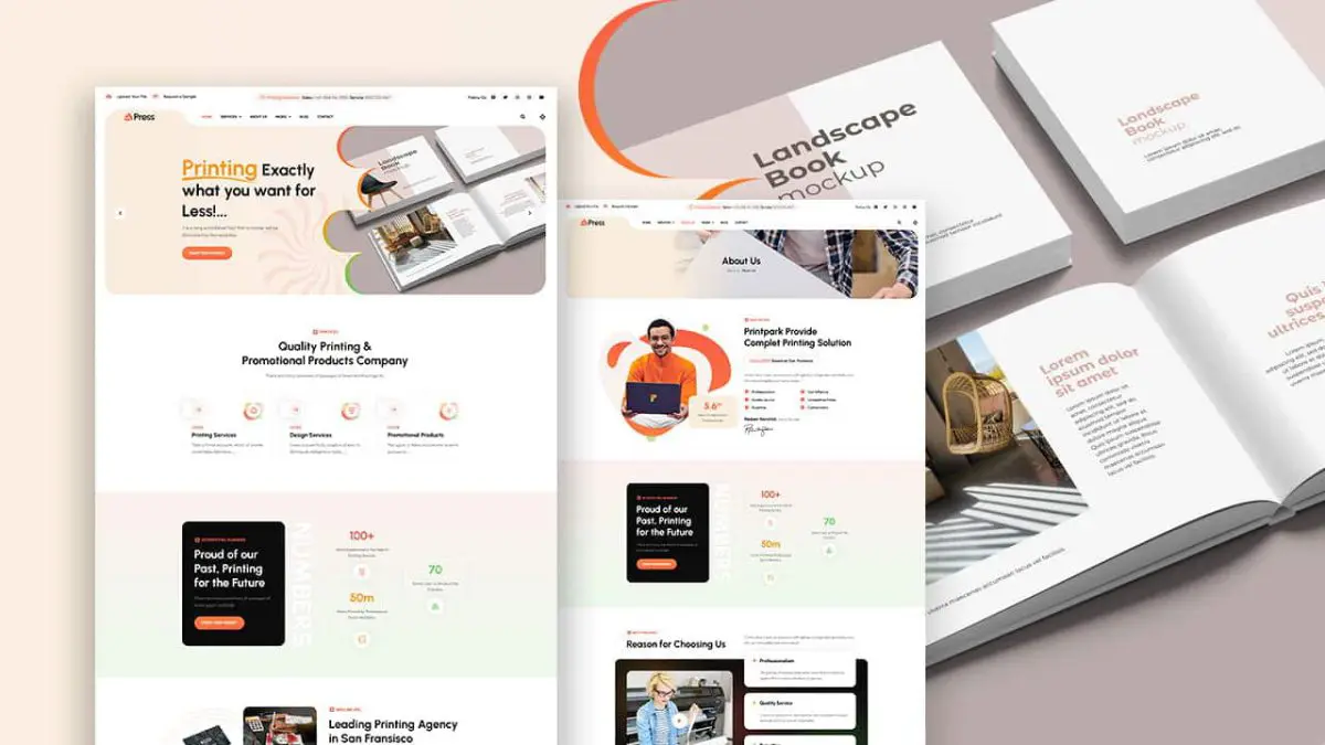 Press: Elementor Template Kit for Printing & Design Companies - Image 1
