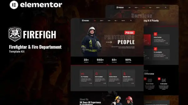 Firefigh: Elementor Template Kit for Firefighters & Fire Departments