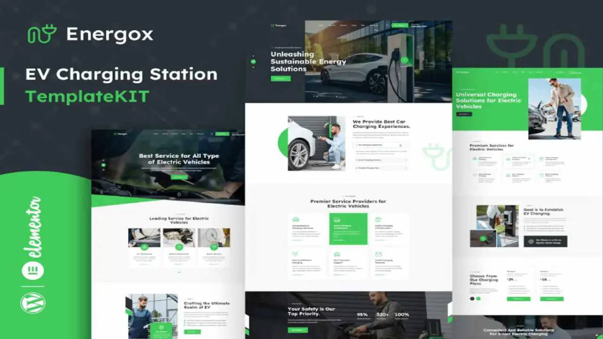 Energox – EV Charging Station Elementor Template Kit - Image 1