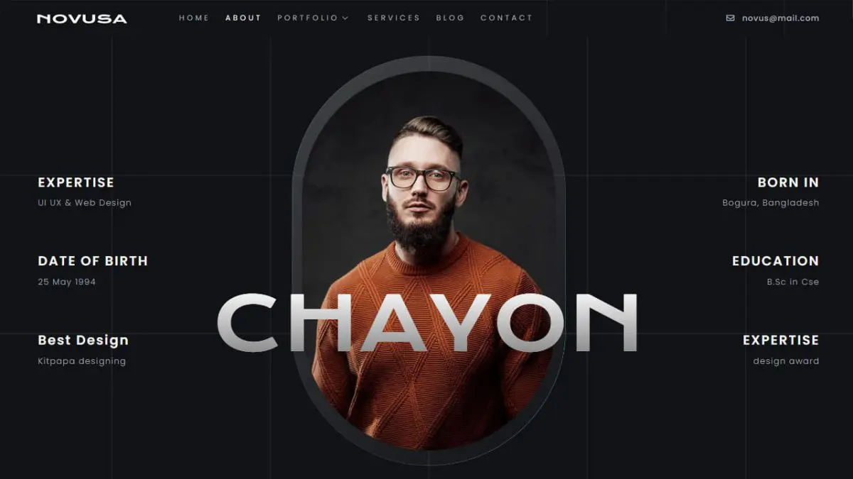 Novus: Elementor Template Kit for Dark Creative Portfolios - Image 1