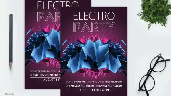 Abstract Electro Flyer Vol.1 - Versatile PSD Template
