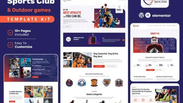 Athletic Aim: Elementor Template Kit for Sports Clubs & Outdoor Games