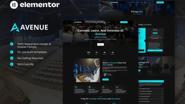 Avenue: Elementor Template Kit for Events & Conferences