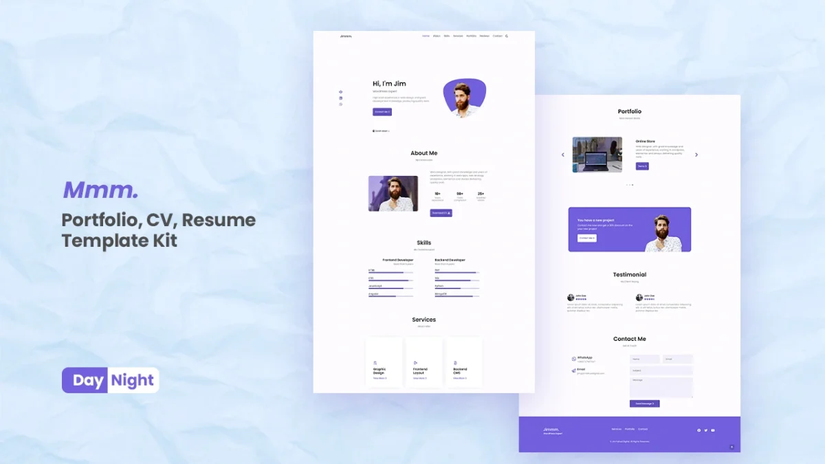 mmm-elementor-template-kit-for-personal-portfolios