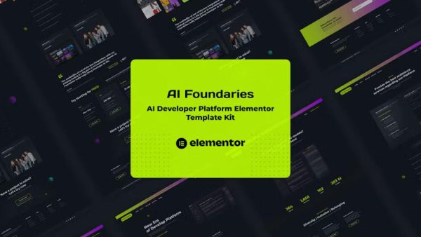 AI Foundaries – Elementor Template Kit for AI Developer Platform