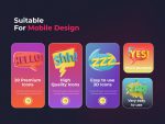 BOOM 3D Sticker Pack - Fun & Vibrant Digital Stickers for Creatives