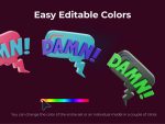 BOOM 3D Sticker Pack - Fun & Vibrant Digital Stickers for Creatives