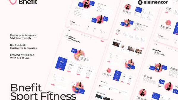 Bnefit - Elementor Template Kit for Gym & Fitness Centers