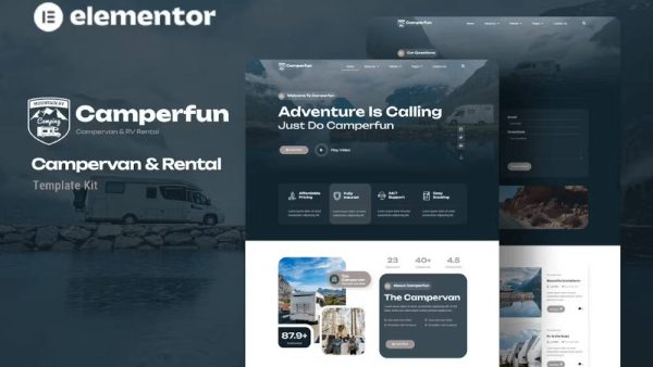 Camperfun - Elementor Template Kit for Campervan & Rental Services