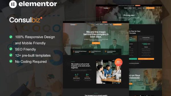 ConsulBiz - Business Consultant Elementor Template Kit