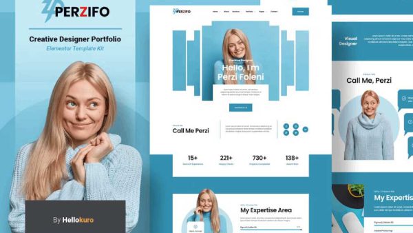 Perzifo - Creative Designer Portfolio Elementor Template Kit