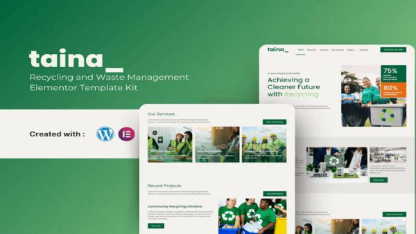 Taina – Recycling & Waste Management Elementor Kit