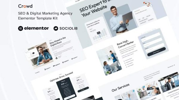 Crowd – Elementor Template Kit for SEO & Digital Marketing Agencies