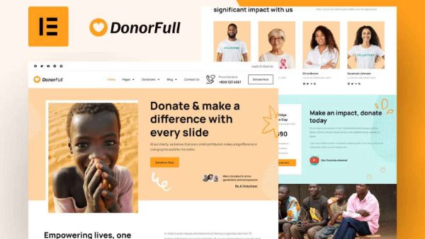 DonorFull - Elementor Template Kit for Charity & Donation Sites