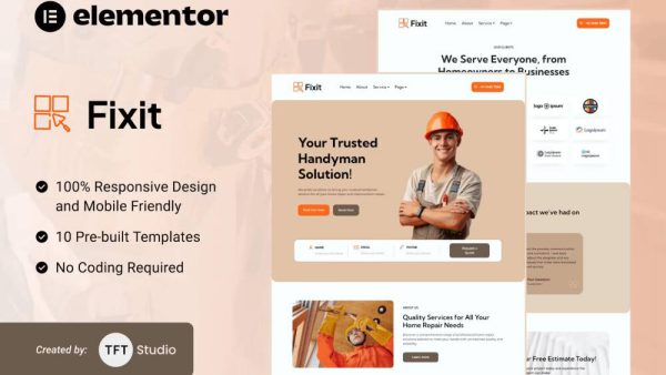 Fixit - Elementor Template Kit for Handyman Services