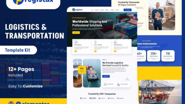 Fregistax - Elementor Template Kit for Cargo & Logistics