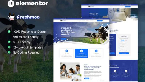 FreshMoo - Template Kit for Dairy Farms with Elementor Pro