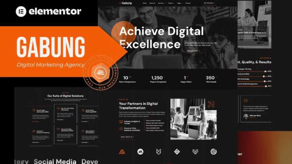 Gabung - Template Kit for Digital Marketing Agency with Elementor