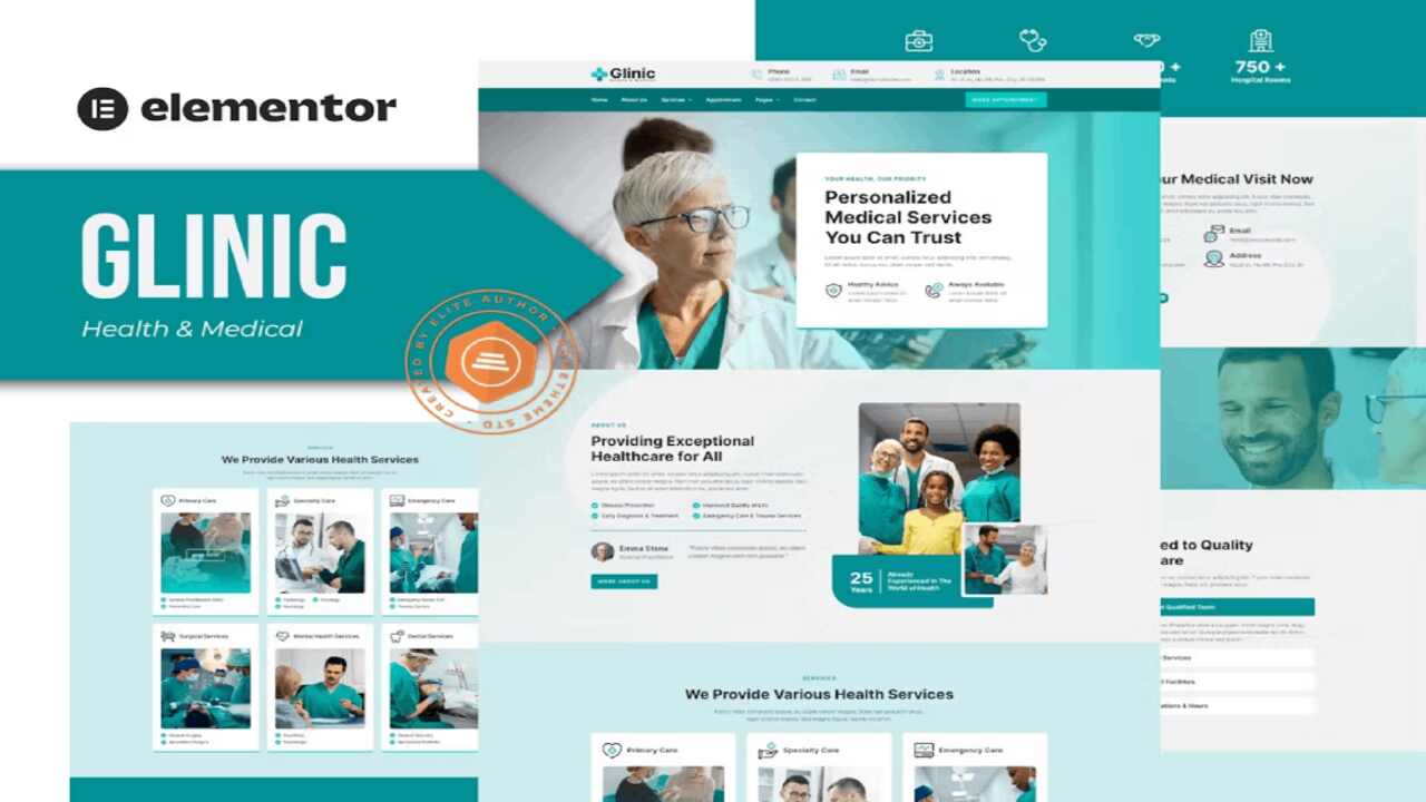 Glinic – Health & Medical Elementor Template Kit