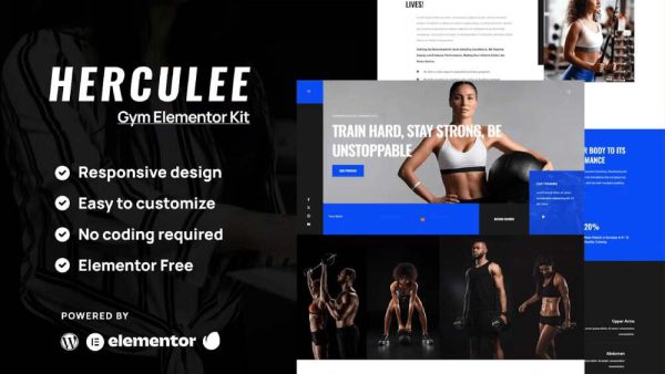 Hercules - Elementor Template Kit for Fitness & Gym