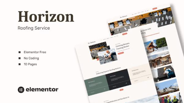 Horizon – Elementor Template Kit for Roofing Service & Roofing Marketing