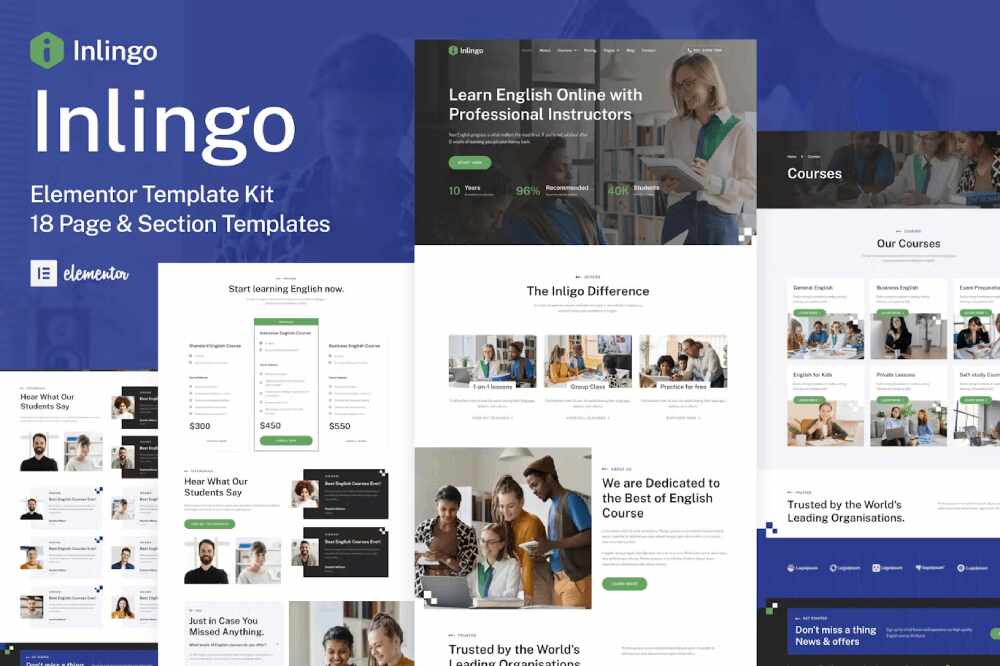 Inlingo – Template Kit for Professional English Courses