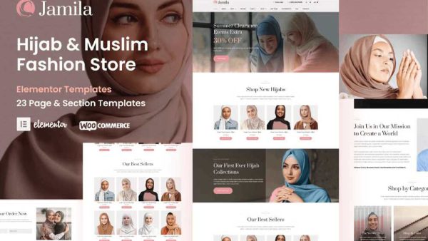 Jamila - Elementor Template Kit for Hijab & Muslim Fashion Store