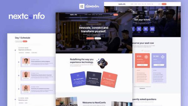 NextConfo – Elementor Pro Template Kit for Events & Conferences