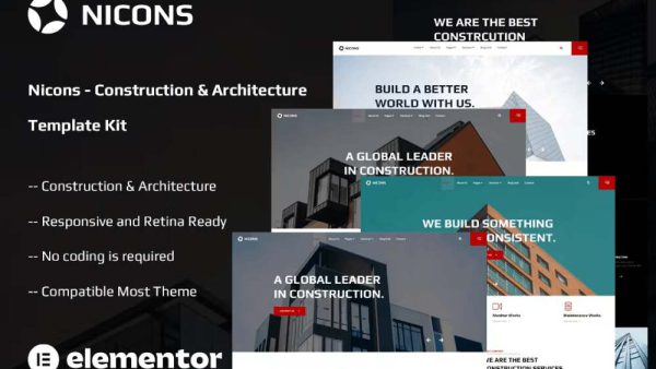 Nicons - Construction & Architecture Template Kit for Elementor