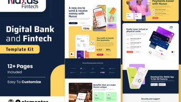 Nuxus - Elementor Template Kit for Online Payment Gateways