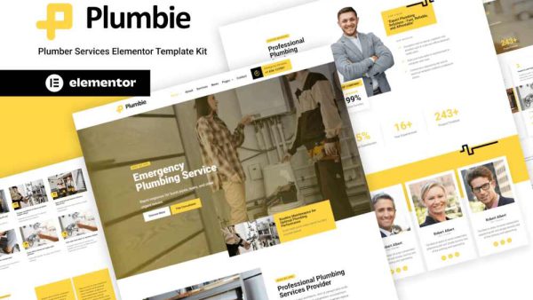 Plumbie - Elementor Template Kit for Plumber Services