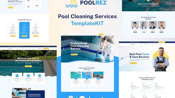 Poolrez - Elementor Template Kit for Pool Cleaning Services