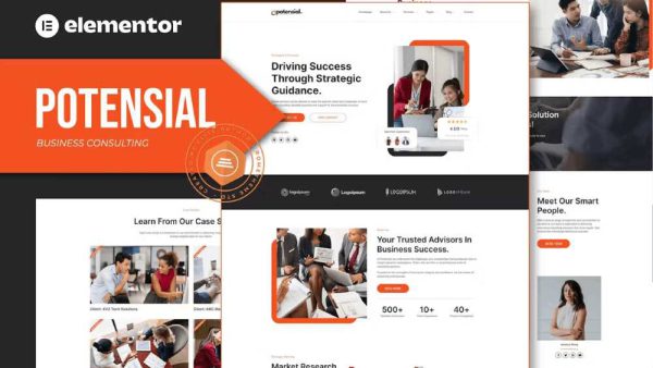 Potensial - Elementor Template Kit for Business Consulting