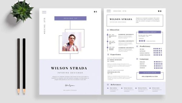 Professional Resume CV Template A4 Size with Cover Page