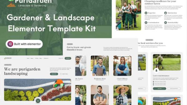 PuriGarden - Template Kit for Gardener & Landscape with Elementor