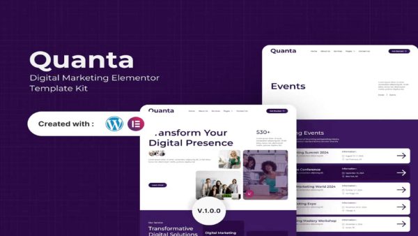 Quanta – Digital Marketing Elementor Template Kit